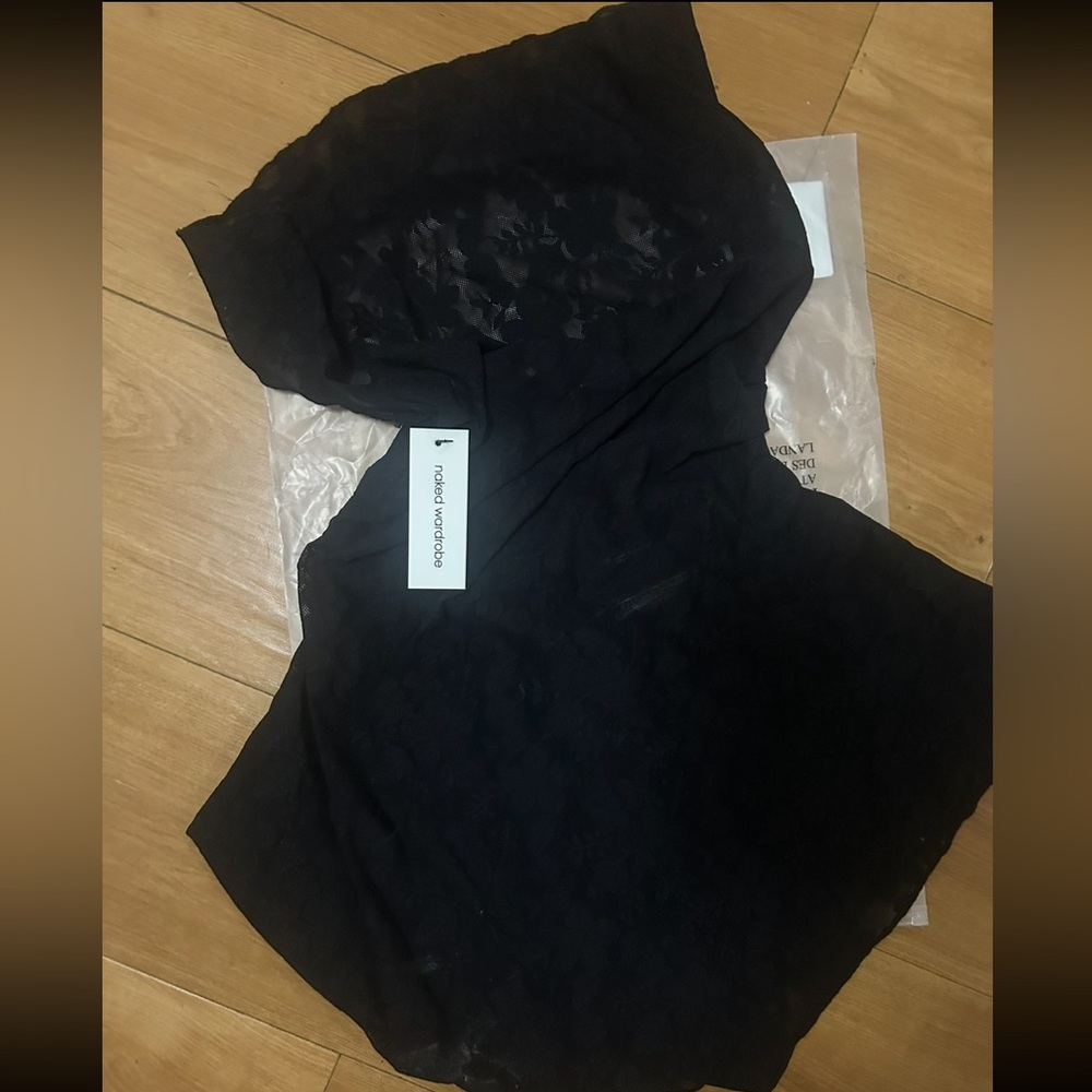 Asymmetrical lace top